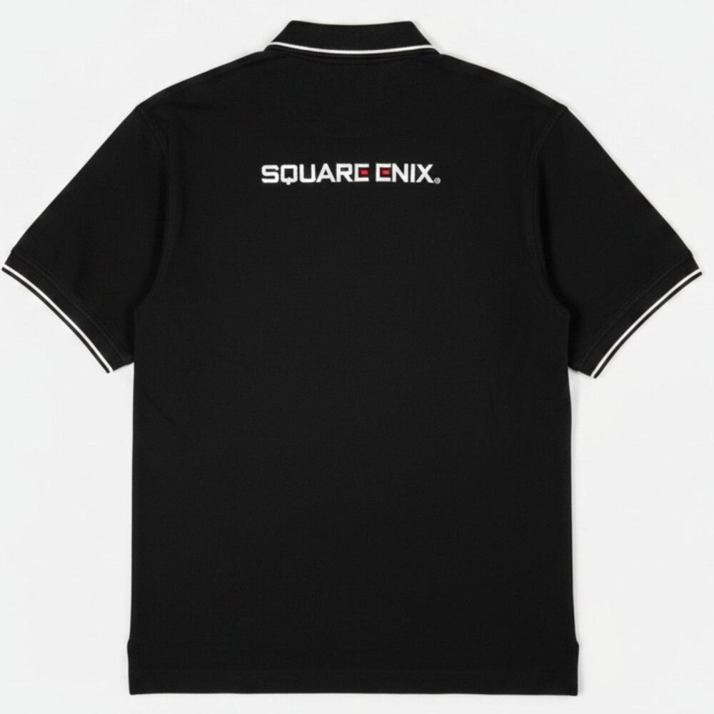 Square Enix Developer Employee Men's XL Black Pima Cotton Polo Shirt Contrast
